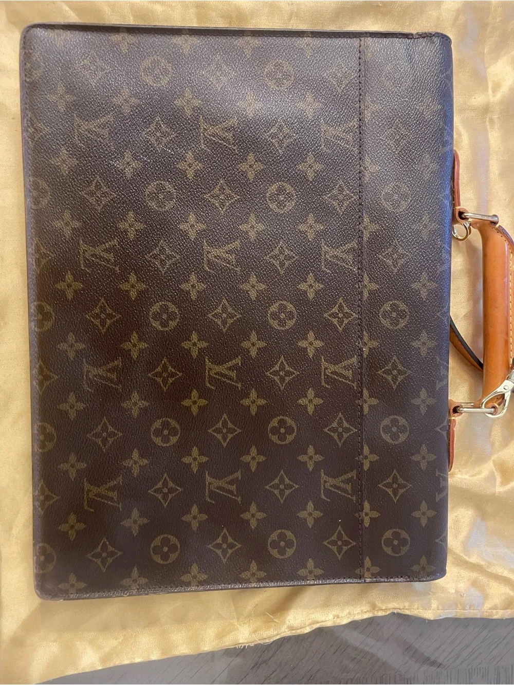 Louis Vuitton Monogram Canvas Brown and Tan Briefcase Vintage